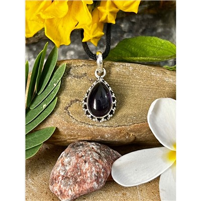 Серебряный кулон с Аметистом, 2.91 г; Silver pendant with Amethyst, 2.91 g