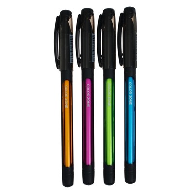 Ручка шариковая Berlingo Color Zone stick 0,7мм, синяя, прорезин корпус микс 285411