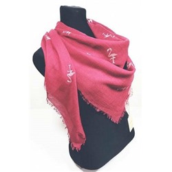 Женский платок хлопковый однотонный Фламинго (120*120 см) 68197