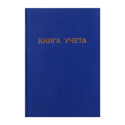 Книга учета, 192 листа, обложка бумвинил, блок ГАЗЕТНЫЙ, клетка, цвет синий