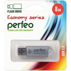 USB-флеш-накопитель PERFEO  8GB E01 Silver economy series Perfeo {Китай}
