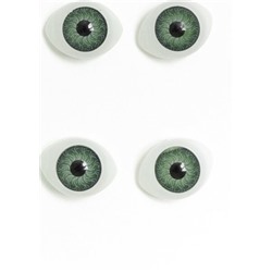 Глазки для игрушек 15*11 мм объемные (10 шт) Зеленые 171991