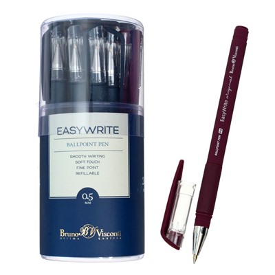 Ручка шариковая EasyWrite Original, узел 0.5 мм, синие чернила, матовый корпус Silk Touch, МИКС