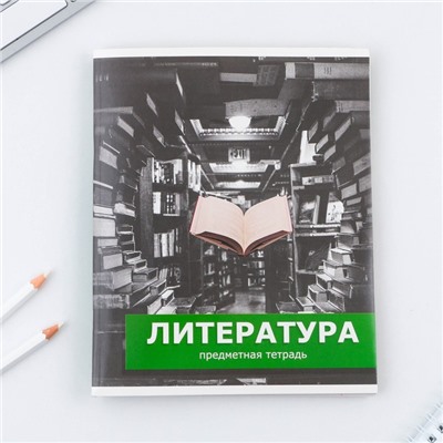 Тетрадь предметная 48 листов, А5, ПРЕДМЕТЫ, со справочными материалами «1 сентября: Литература», обложка мелованный картон 230 гр., внутренний блок в линейку 80 гр., белизна до 80%, блок №2.