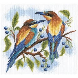 Набор для вышивания "PANNA" PS-0429 "Яркие птички" 23 х 23 см