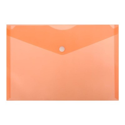 Папка-конверт на кнопке А5, 150 мкм, Calligrata, оранжевая