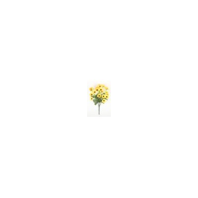 Искусственные цветы, Ветка в букете подсолнух 22 гол.(1010237) желтый