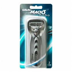 Станок для бритья Gillette Mach3 Turbo (2 сменных лезвия)