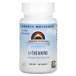 Source Naturals Serene Science, L-Theanine, 200 mg, 60 Tablets