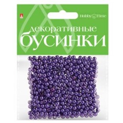 Бусины круглые МЕТАЛЛИЗИРОВАННЫЕ 5 мм 6 цв. 2-371/07 Альт {Россия}