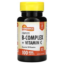 Sundance Complete B-Complex + Vitamin C, 100 Coated Caplets
