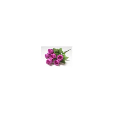 Искусственные цветы, Ветка в букете бутон роз 7 голов (1010237)