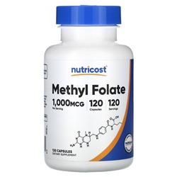Nutricost Methyl Folate, 1,000 mcg, 120 Capsules