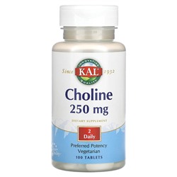 KAL Choline, 125 mg, 100 Tablets