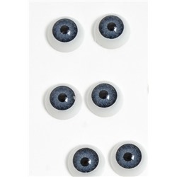 Глазки для игрушек 12 мм объемные круглые (10 шт) Серые 171984