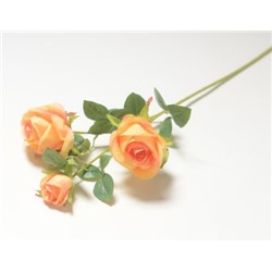 Искусственные цветы, Ветка розы 2 головы + 1 бутон (1010237)