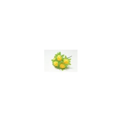 Искусственные цветы, Ветка в букете шафран с листом 6 голов (1010237) микс